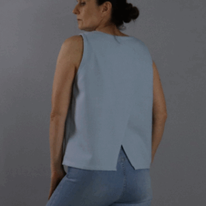 Top with overlap back, Pdf pattern.