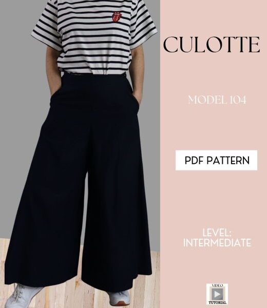 Culotte, Pdf pattern.