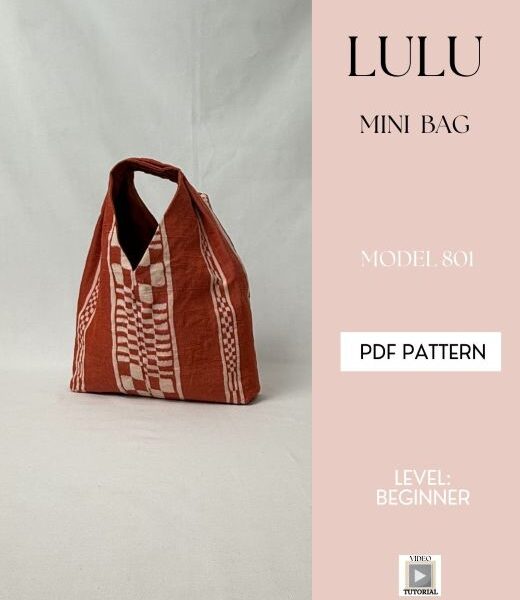 Lulu mini bag, Pdf pattern