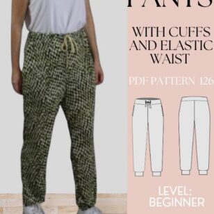 Cuffed Knit Pants PDF Sewing Pattern+ Video Tutorial