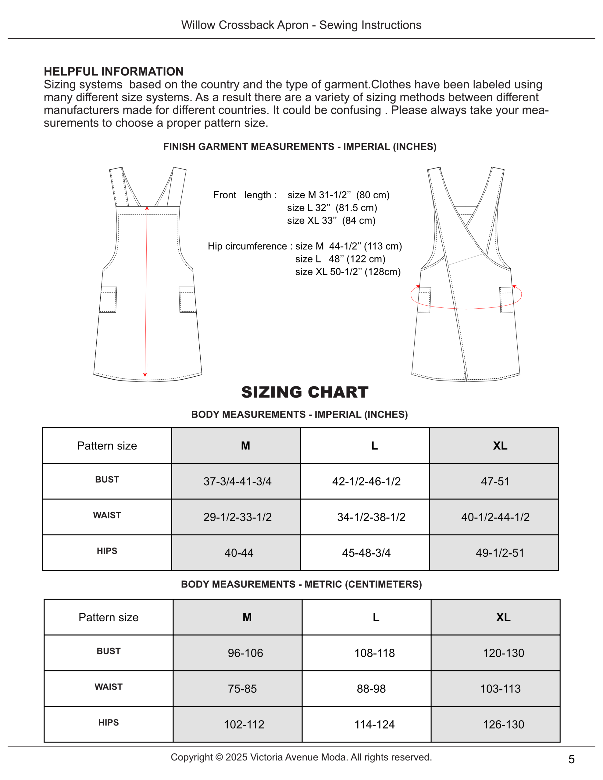 Cross Back Apron Sewing Pattern PDF | Unisex Apron with Pockets - Image 7
