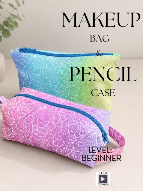 makeup bag and pencil case